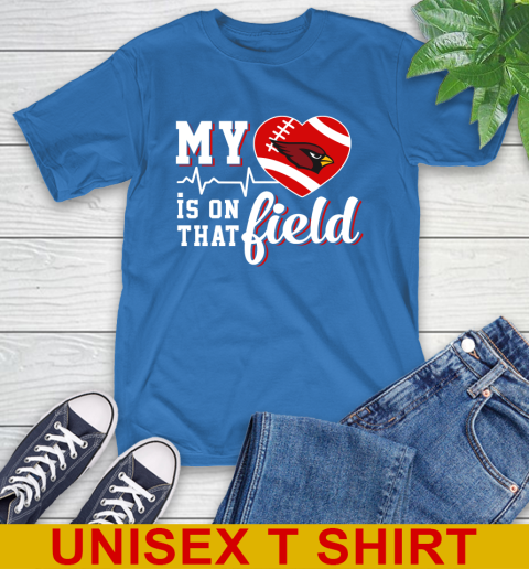 NFL My Heart Is On That Field Football Sports St.Louis Cardinals T-Shirt 11