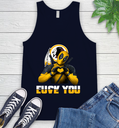 NHL Washington Redskins Deadpool Love You Fuck You Football Sports Tank Top 2