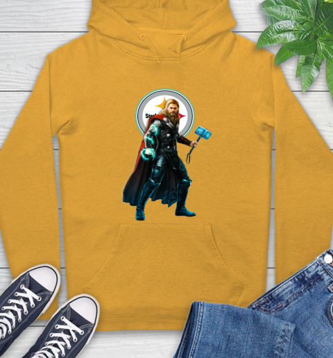 NFL Thor Avengers Endgame Football Pittsburgh Steelers Hoodie 3