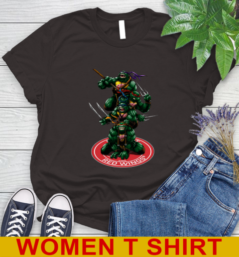 NHL Hockey Detroit Red Wings Teenage Mutant Ninja Turtles Shirt Women's T-Shirt 8