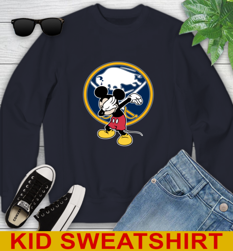 Buffalo Sabres NHL Hockey Dabbing Mickey Disney Sports Youth Sweatshirt 3