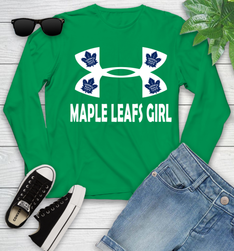 NHL Toronto Maple Leafs Girl Under Armour Hockey Sports Youth Long Sleeve 7