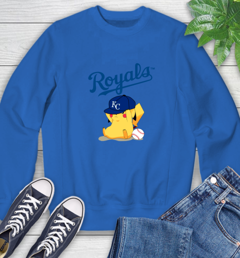MLB Pikachu Baseball Sports Kansas City Royals Sweatshirt 8