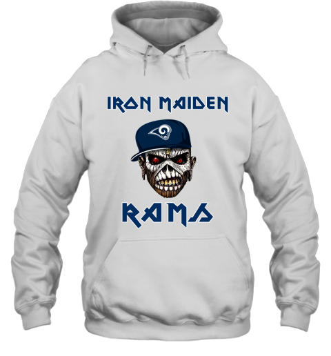 NFL Los Angeles Rams Iron Maiden Rock Band Music Football Sports JUAJlQTARUJ hoodie 23 95 151514 front white