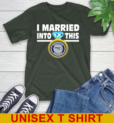 Seattle Seahawks NFL Football I Married Into This My Team Sports T-Shirt 6