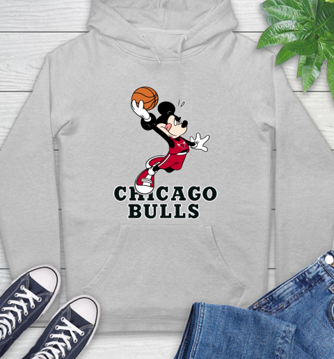NBA Basketball Chicago Bulls Cheerful Mickey Mouse Shirt Hoodie 6