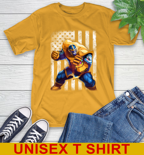 NBA Basketball Philadelphia 76ers Thanos Marvel American Flag Shirt T-Shirt 2