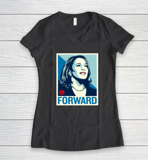 Kamala Harris Forward Women's V-Neck T-Shirt 4