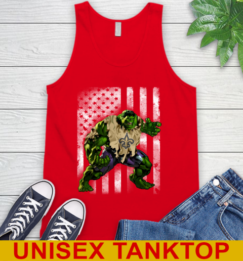 New Orleans Saints Hulk Marvel Avengers NFL Football American Flag Tank Top 5
