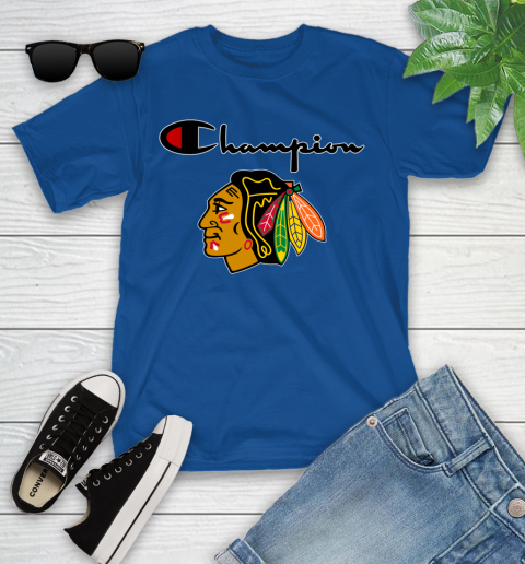 NHL Hockey Chicago Blackhawks Champion Shirt Youth T-Shirt 6