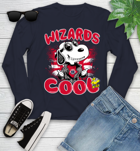 NBA Basketball Washington Wizards Cool Snoopy Shirt Youth Long Sleeve 2