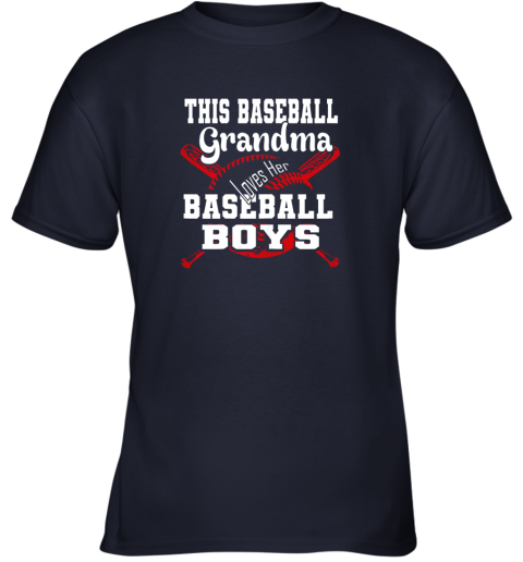 ros0 this baseball grandma loves her baseball boys youth t shirt 26 front navy