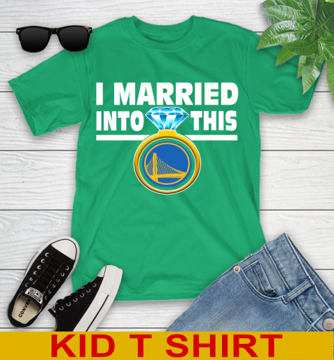 Golden State Warriors NBA Basketball I Married Into This My Team Sports Youth T-Shirt 7