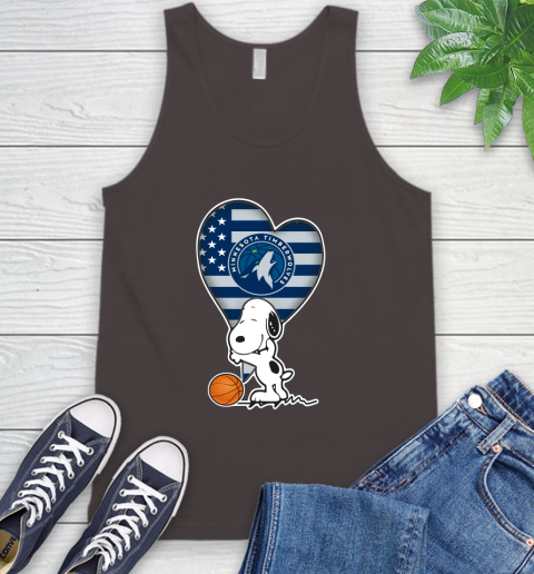 Minnesota Timberwolves NBA Basketball The Peanuts Movie Adorable Snoopy Tank Top 7