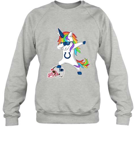 Football Dabbing Unicorn Steps On Helmet Indianapolis Colts Sweatshirt