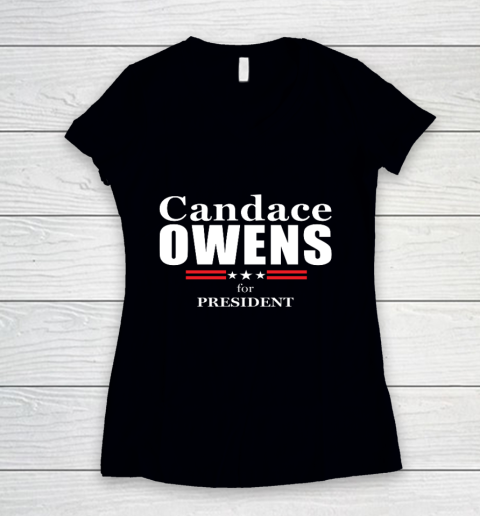 Candace Owens for President 2024 Women's V-Neck T-Shirt