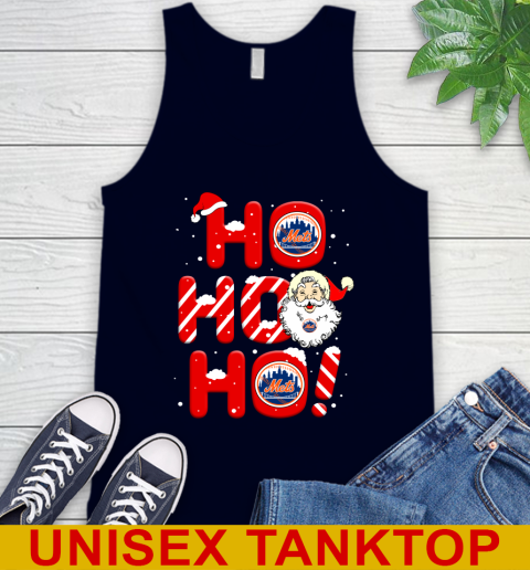 New York Mets MLB Baseball Ho Ho Ho Santa Claus Merry Christmas Shirt Tank Top 2