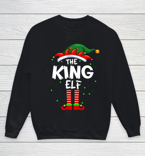 King Elf Family Matching Group Gifts Funny Christmas Pajama Youth Sweatshirt
