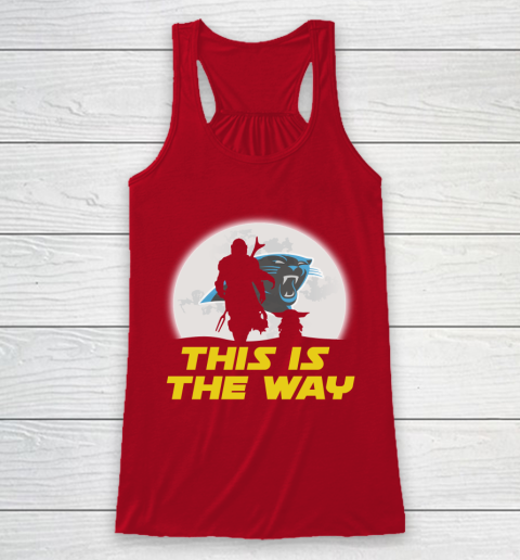 Carolina Panthers NFL Football Star Wars Yoda And Mandalorian This Is The Way Racerback Tank 4