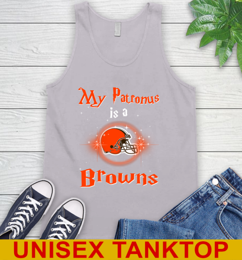 NFL Football Harry Potter My Patronus Is A Cleveland Browns Tank Top 3
