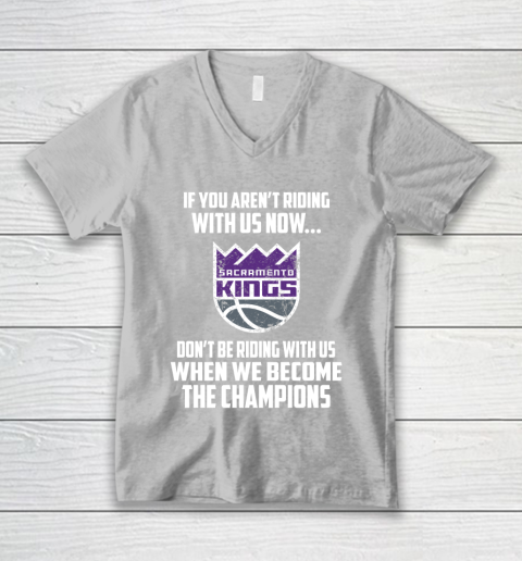 NBA Sacramento Kings Basketball We Become The Champions V-Neck T-Shirt 3