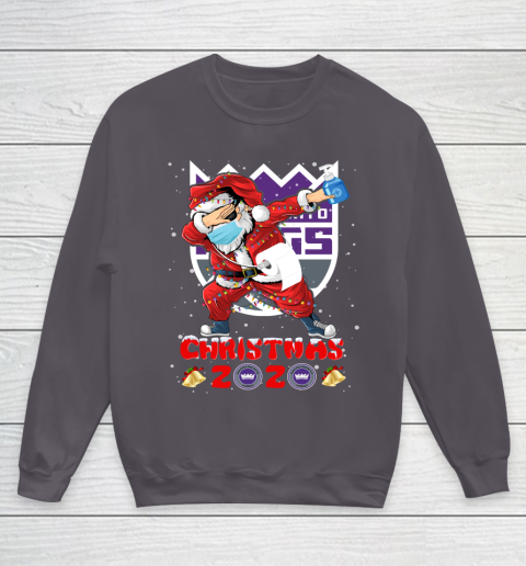 Sacramento Kings Funny Santa Claus Dabbing Christmas 2020 NBA Youth Sweatshirt 5