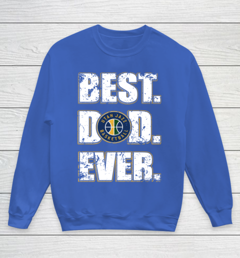 NBA Utah Jazz Basketball Best Dad Ever Family Shirt Youth Sweatshirt 6