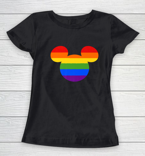 Disney Mickey And Friends Pride Mickey Rainbow Fill Women's T-Shirt
