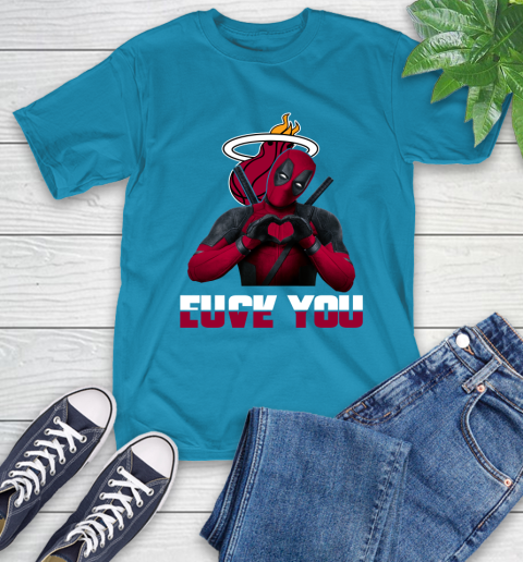 NBA Miami Heat Deadpool Love You Fuck You Basketball Sports T-Shirt 9