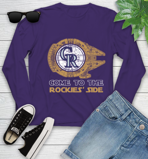 MLB Come To The Colorado Rockies Side Star Wars Baseball Sports Youth Long Sleeve 4