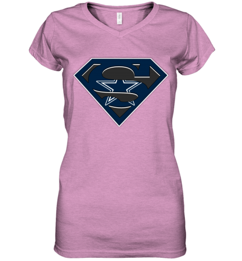 Women's Dallas Cowboys Pink Summers V-Neck T-Shirt