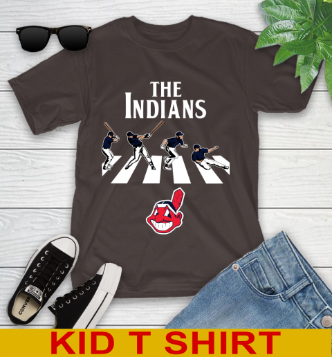 MLB Baseball Cleveland Indians The Beatles Rock Band Shirt Youth T-Shirt 6