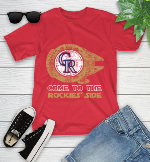 MLB Come To The Colorado Rockies Side Star Wars Baseball Sports Youth T-Shirt 13
