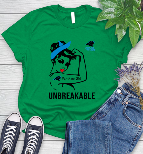 NFL Carolina Panthers Girl Unbreakable Football Sports Women's T-Shirt 4