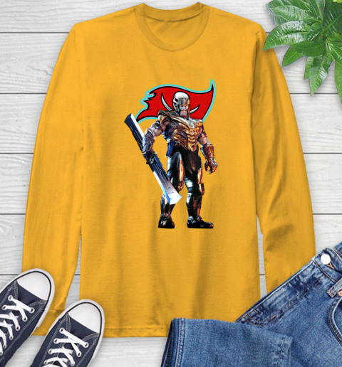 NFL Thanos Gauntlet Avengers Endgame Football Tampa Bay Buccaneers Long Sleeve T-Shirt 3
