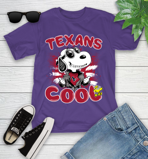 NFL Football Houston Texans Cool Snoopy Shirt Youth T-Shirt 3