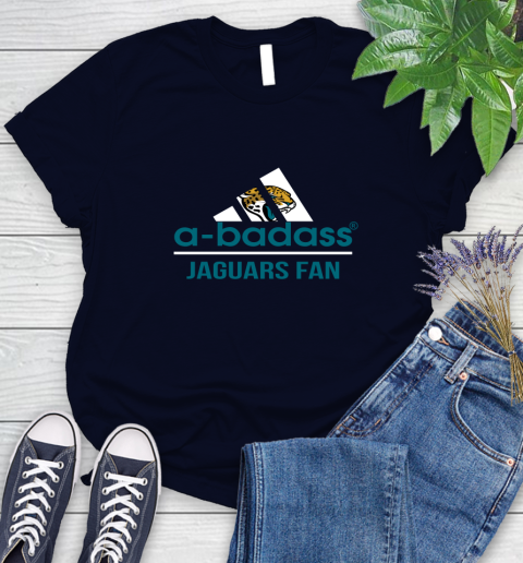 Jacksonville Jaguars NFL Football A Badass Adidas Adoring Fan Sports Women's T-Shirt 2