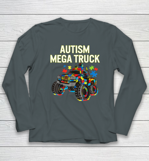 Autism Mega Truck Shirt Monster Truck Autism Awareness Long Sleeve T-Shirt 3