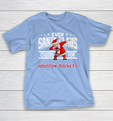 Houston Rockets Even Santa Claus Cheers For Christmas NBA T-Shirt 10