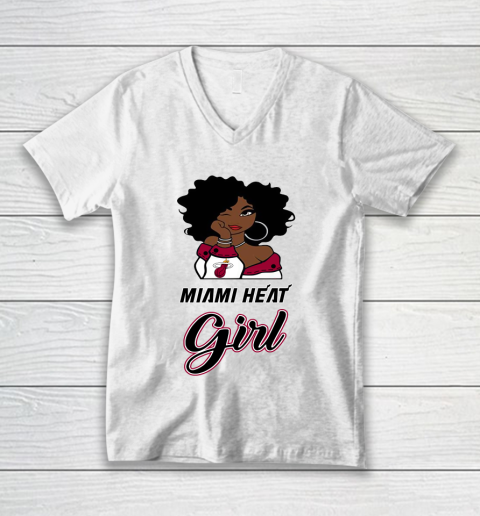 Miami Heat Girl NBA V-Neck T-Shirt 2