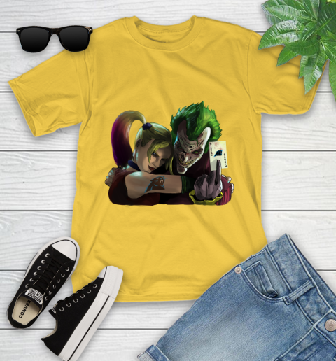 Carolina Panthers NFL Football Joker Harley Quinn Suicide Squad Youth T-Shirt 8