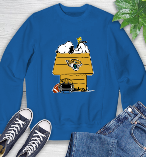 Jacksonville Jaguars NFL Football Snoopy Woodstock The Peanuts Movie Sweatshirt 8