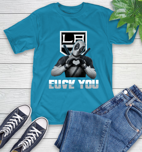 NHL Los Angeles Kings Deadpool Love You Fuck You Hockey Sports T-Shirt 9