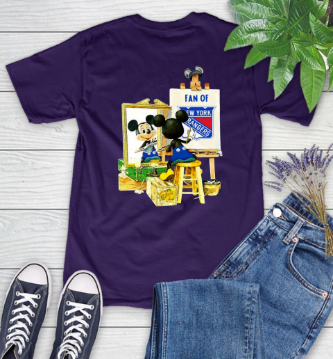 NHL Hockey New York Rangers Mickey Drawing Shirt 85