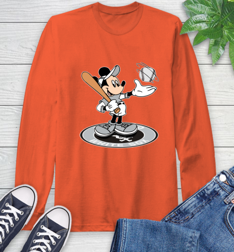 MLB Baseball Chicago White Sox Cheerful Mickey Disney Shirt Long Sleeve T-Shirt 5