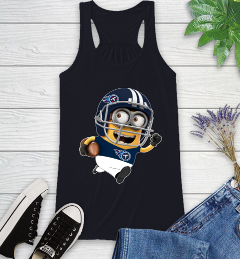 NFL Tennessee Titans Minions Disney Football Sports Racerback Tank 10