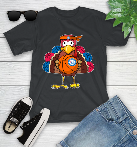 Philadelphia 76ers Turkey thanksgiving day Youth T-Shirt 2