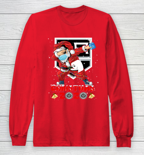 Los Angeles Kings Funny Santa Claus Dabbing Christmas 2020 NHL Long Sleeve T-Shirt 7