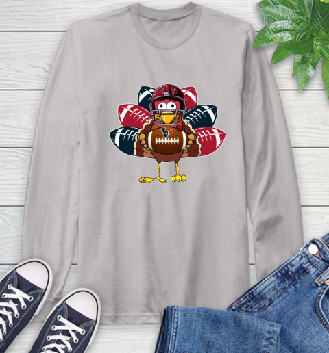 Houston Texans Turkey Thanksgiving Day Long Sleeve T-Shirt 12