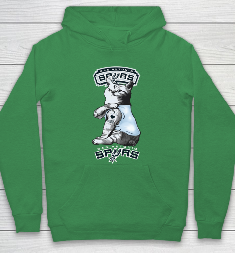 NBA Basketball My Cat Loves San Antonio Spurs Hoodie 5